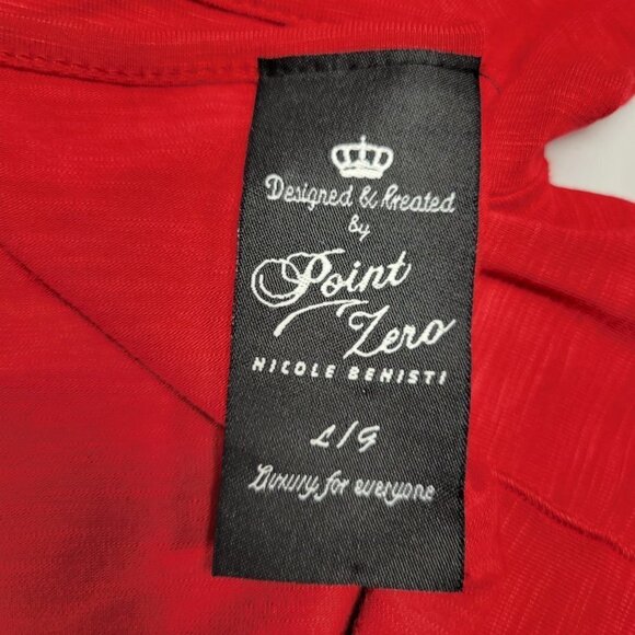 RED three quarter sleeve light top size L -New - Picture 3 of 6